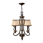 Люстра бронзового цвета с бежевыми абажурами из органзы в классическом стиле Hinkley варинант исполнения - 14 | Loft Concept в Омске