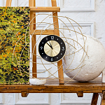 Часы настенные из металла с чёрным циферблатом Current Time варинант исполнения - 4 | Loft Concept в Омске