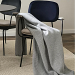 Плед из шерсти мериноса серого цвета 130×180 см Gray Waves варинант исполнения - 4 | Loft Concept в Омске