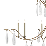 Люстра с прозрачными каплевидными подвесками Elegant Thin Chandelier варинант исполнения - 1 | Loft Concept в Омске