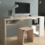 Письменный стол прямоугольный с полочкой под столешницей EcoComb варинант исполнения - 2 | Loft Concept в Омске