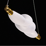 Люстра горизонтальная с волнистым белым плафоном Golden Swirl варинант исполнения - 8 | Loft Concept в Омске