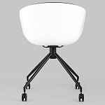 Офисное кресло из пластика с мягким сиденьем Eggshell Black варинант исполнения - 5 | Loft Concept в Омске