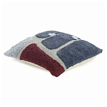 Чехол на подушку с рисунком серо-синего цвета Elan Textured варинант исполнения - 1 | Loft Concept в Омске