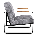 Кресло серый велюр с жесткими подлокотниками на полозьях Ashton варинант исполнения - 2 | Loft Concept в Омске