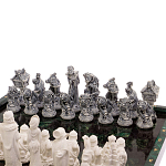 Шахматы Русские сказки с доской из натурального камня Змеевик Decorative Thematic Chess варинант исполнения - 2 | Loft Concept в Омске