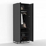 Двухдверный шкаф цвета графит Strict Lines варинант исполнения - 3 | Loft Concept в Омске