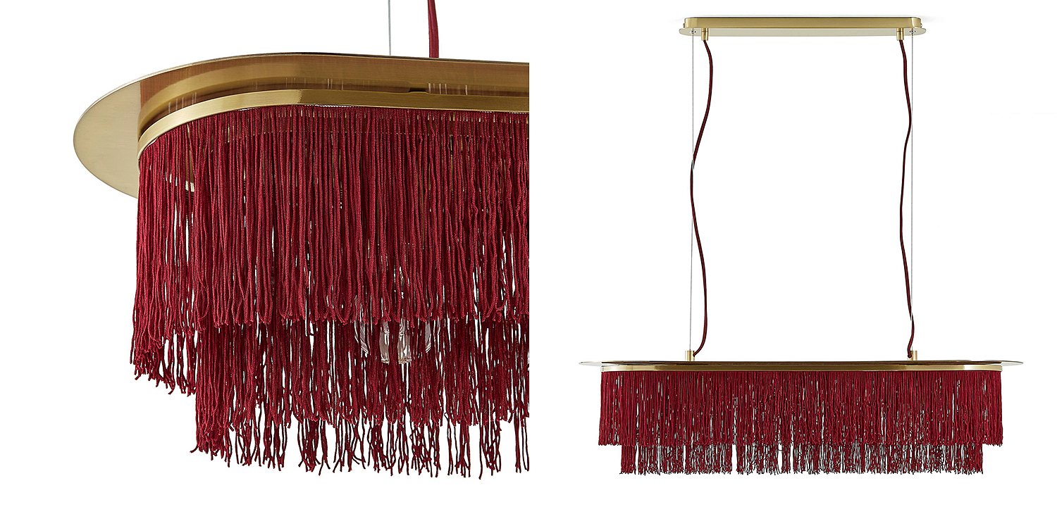 Люстра Houtique Linear Chandelier Burgundy Люстра Houtique Linear Chandelier Burgundy - Loft-Concept в Омске