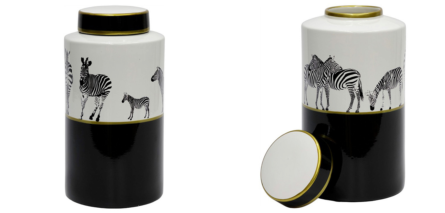 Ваза Zebra Vase white and black 32 - Loft-Concept в Омске