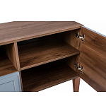 ТВ-тумба серая из массива бука с 2-мя дверками и ящиком Wenge Light варинант исполнения - 5 | Loft Concept в Омске