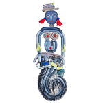 Кукла из одежды и павлопосадских платков Rusalka Blue Jeans варинант исполнения - 1 | Loft Concept в Омске