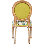 Стул из массива бука бежевый с изображением птиц в саду Beige Green Chinoiserie Blue Bird Chair варинант исполнения - 2 | Loft Concept в Омске