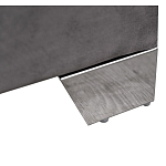 Кровать двуспальная серая с высоким мягким изголовьем Heart of the Bedroom варинант исполнения - 3 | Loft Concept в Омске