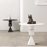 Дизайнерский журнальный стол белый в форме геометрических фигур Cydogic варинант исполнения - 3 | Loft Concept в Омске