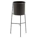 Кашпо из металла Elevated Planters черное варинант исполнения - 1 | Loft Concept в Омске