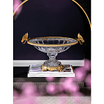 Чаша из прозрачного стекла с бронзовым ободком и фигурками бабочек Eden Garden варинант исполнения - 2 | Loft Concept в Омске