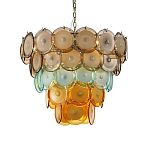 Люстра конусовидная с каскадом из разноцветных круглых подвесов Key Lustar варинант исполнения - 2 | Loft Concept в Омске