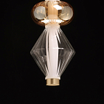 Подвесной светильник с вертикальной композицией из прозрачных и янтарных стеклянных шаров и ромбов Gabriel Scott Luna варинант исполнения - 18 | Loft Concept в Омске