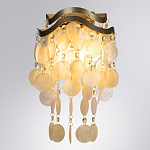Бра с белыми перламутровыми подвесками и золотистыми волнистыми элементами SHELL варинант исполнения - 1 | Loft Concept в Омске