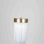 Подвесной светильник с прозрачными стеклянными подвесками и металлическим основанием Nembus варинант исполнения - 2 | Loft Concept в Омске