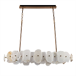 Подвесной светильник с фигурными элементами из белого алебастра Cryptocrystalline Stone варинант исполнения - 3 | Loft Concept в Омске