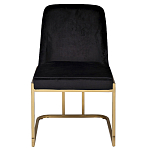 Стул обеденный велюровый черный с золотым каркасом Nobility варинант исполнения - 1 | Loft Concept в Омске