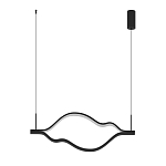 Подвесной светильник волнообразный изогнутый черного цвета 4000К Spiral Lighting варинант исполнения - 2 | Loft Concept в Омске