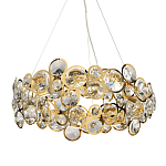 Люстра подвесная из золотых колец 57 см Golden Circles варинант исполнения - 1 | Loft Concept в Омске