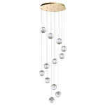 Люстра каскадная с прозрачными шарообразными плафонами Crystal Globule варинант исполнения - 6 | Loft Concept в Омске