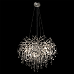 Люстра подвесная с прозрачными стеклянными подвесками в форме капель Диаметр 60 см Droplet Chandelier варинант исполнения - 13 | Loft Concept в Омске