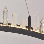 Люстра с двумя кольцами черного цвета с хрустальными элементами QUARTZ CRYSTAL варинант исполнения - 9 | Loft Concept в Омске