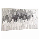 Панно декоративное с ручной росписью Gray Strokes варинант исполнения - 3 | Loft Concept в Омске