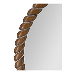 Зеркало круглое с текстурной рамой из натурального дерева  Pine Wall Mirror варинант исполнения - 3 | Loft Concept в Омске