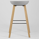 Барный стул на ножках из натурального дерева Boras Grey варинант исполнения - 4 | Loft Concept в Омске