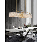 Люстра прямоугольная из фактурного стекла Chandelier Beam варинант исполнения - 2 | Loft Concept в Омске