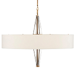 Люстра круглая с белым тканевым абажуром  White Light Diffuser варинант исполнения - 1 | Loft Concept в Омске