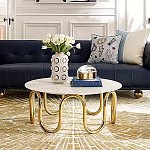 Дизайнерский журнальный столик чёрный с круглой столешницей Arycy варинант исполнения - 3 | Loft Concept в Омске