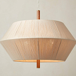 Люстра из дуба с веревчатым абажуром Rope Oak Chandelier варинант исполнения - 2 | Loft Concept в Омске