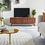 ТВ-тумба с двумя раздвижными дверцами Toinette Brown TV Stand варинант исполнения - 7 | Loft Concept в Омске