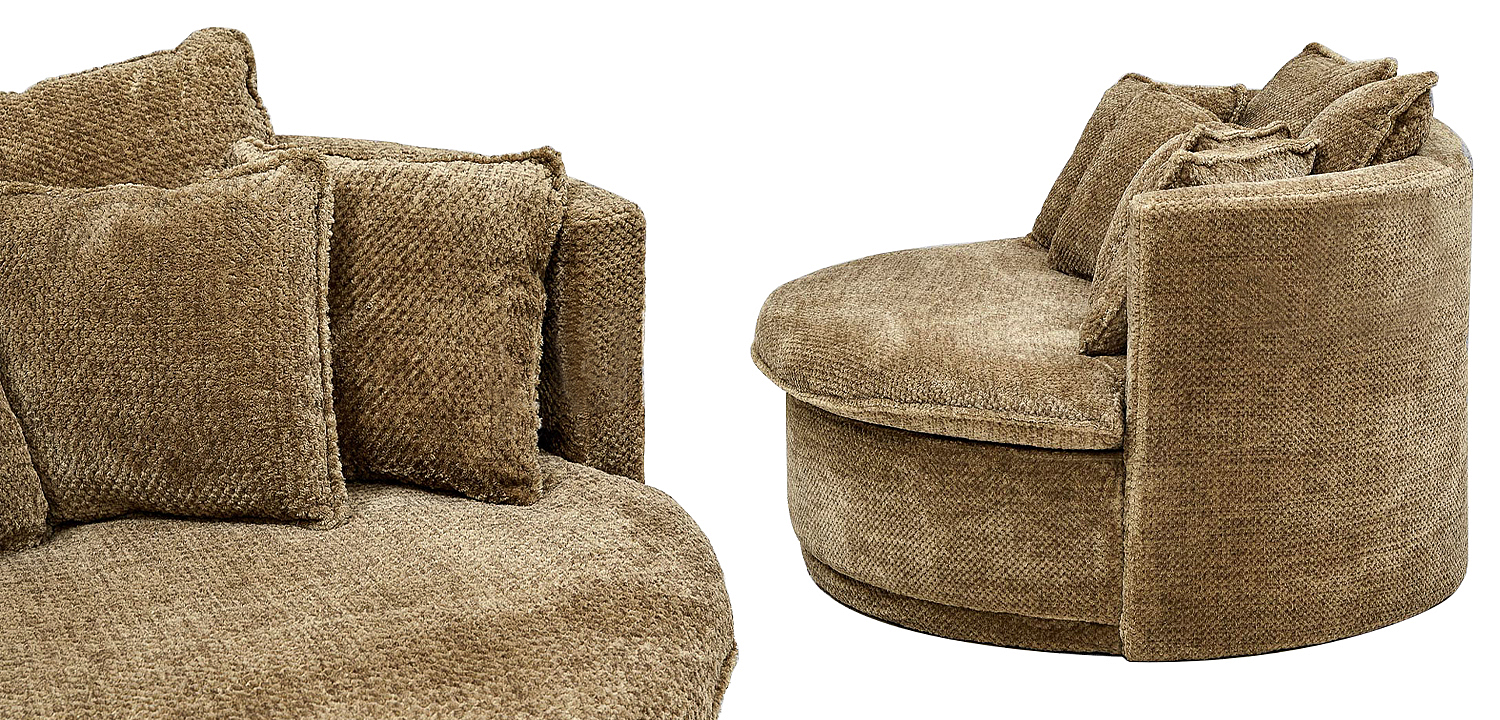 Кушетка круглая Endeavor Chair Коричневая Кушетка круглая Endeavor Chair Коричневая - Loft-Concept в Омске