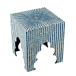 Приставной столик с инкрустацией раковинами устриц Bone Inlay варинант исполнения - 1 | Loft Concept в Омске