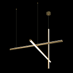 Люстра с 3-мя  пересекающимися цилиндрическими плафонами на тонких тросах Trumpet tube варинант исполнения - 5 | Loft Concept в Омске