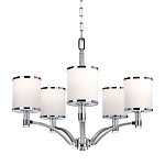 Люстра с белыми стеклянными плафонами в форме цилиндра Feiss варинант исполнения - 1 | Loft Concept в Омске