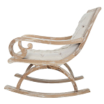 Кресло-качалка с мягкой обивкой из льна Ella Armchair beige варинант исполнения - 2 | Loft Concept в Омске