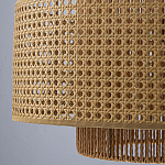 Подвесной светильник с абажуром из плтеного бамбука Light Inside the Cell варинант исполнения - 8 | Loft Concept в Омске