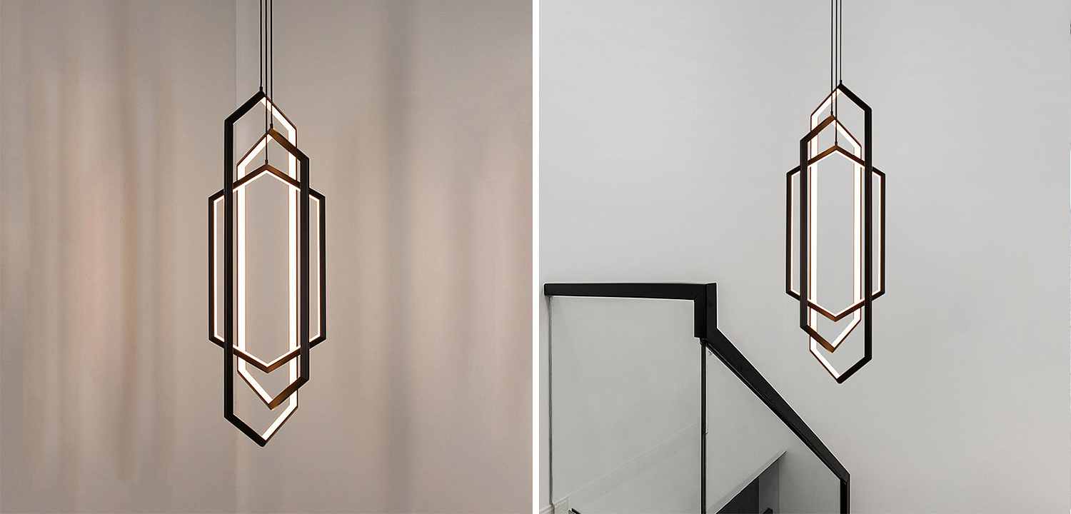 Дизайнерский Подвесной Светильник ORBIS Hexagon Geometric Modern Chandelier Studio Endo Black Дизайнерский Подвесной Светильник ORBIS Hexagon Geometric Modern Chandelier Studio Endo Black - Loft-Concept в Омске