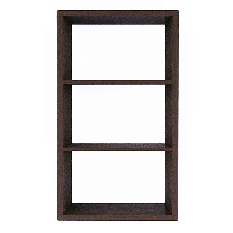 Полка-модуль для книг Primo длина 72 Темный дуб Древесина Черный в Омске | Loft Concept 