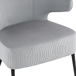 Современное мягкое кресло на металлических ножках Rakush Grey варинант исполнения - 6 | Loft Concept в Омске