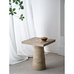 Столик приставной с квадратной столешницей Textured Cream Table варинант исполнения - 9 | Loft Concept в Омске