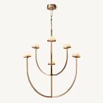 Люстрас 6-ю мраморными плафонами в форме купола Light Warm Light варинант исполнения - 4 | Loft Concept в Омске